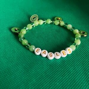 Light Green women Eagles bracelet is 3 1/8 inches diameter